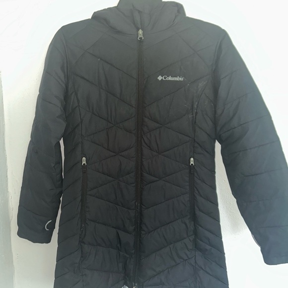 Columbia Black Ski Jacket Insulated Chevron Design - Picture 1 of 4